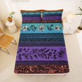 thumbnail image 5 of Homewish Retro Boho Flowers Bed Sheets,Bohemian Exotic Style Full Size Sheets,Orange,4pcs,1 Flat Sheet, 1 Fitted Sheet and 2 Pillowcases, 5 of 6