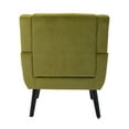 thumbnail image 5 of Mid-Century Accent Chairs, Upholstered Living Room Chair, Armchair Button Tufted Back and Wood Legs for Bedroom/Office/Cafe, Yellow, 5 of 9