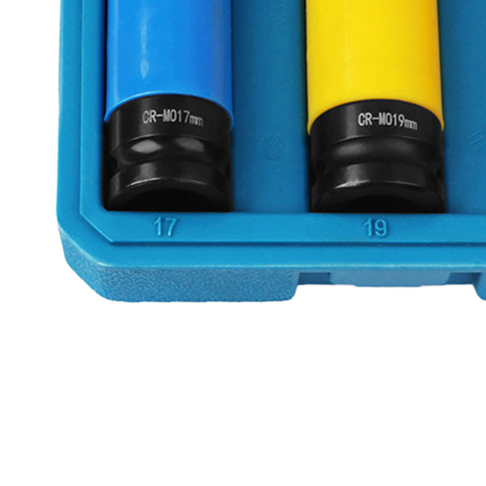 Colaxi Wheel Socket Set ,Socket, Wrench Set with Storage Case, Drive Angle 1/2" Protective Wheel Impact Socket Set for Husband, Men 3 piece