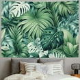 thumbnail image 2 of GOSMITH Palm Leaf Green Tropical Leaves Decorative Tapestry Wall Hanging Painting, 2 of 6