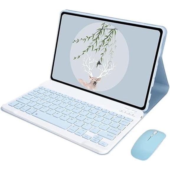 Lenovo Tab M11 K11 LTE 11" Keyboard Mouse Case (Sky Blue 2024)
