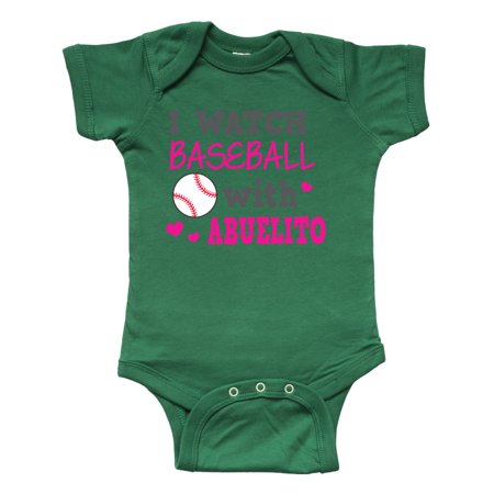 

Inktastic I Watch Baseball with My Abuelito Gift Baby Boy or Baby Girl Bodysuit