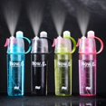 thumbnail image 2 of Botella de agua portátil para deportes al aire libre, para ciclismo, escalada, ciclismo, 600 ml, 4 colores, plástico sólido, con pulverizador, para verano, 2 of 5
