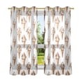 thumbnail image 6 of Yayeee Window Curtains Light Filtering 63"x42" Grommet Panel Pair Home Living Room Decor, Brown Ice Cream Pattern, 6 of 7