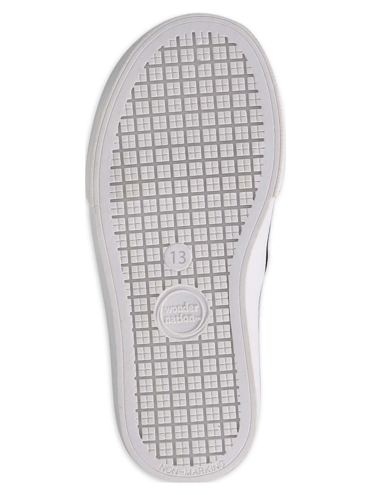 Wonder Nation Boys Casual Slip-On Sneakers, Black photo 4