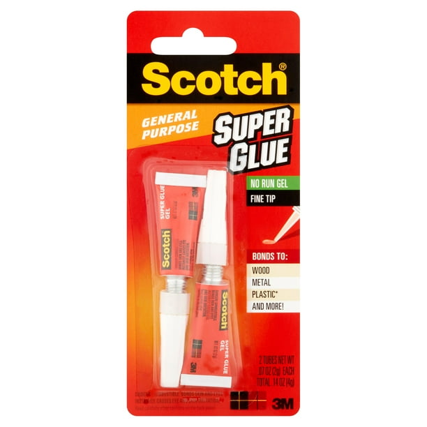 3M Scotch General Purpose Super Glue Gel, .07 oz, 2 count