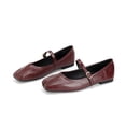 thumbnail image 7 of Domuza Mary Jane Shoes for Women Slip on Dressy Ballerina Flats Shoes for Women 2026 Soft Non-Slip Flats for Work Office Casual Wine 5.5（EU-36）, 7 of 7
