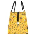 thumbnail image 4 of Vsdgher Honeycombs Print Insulated Reusable Bags with Sturdy Zipper and Handles, Foldable Totes for Hot or Cold Food Bring or Delivery, 4 of 8