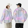 thumbnail image 4 of Lsque Rainbow Pattern UPF 50+ Lightweight Sun Protection Men's Women's Long Sleeve Shirt, Hoodie Performance -Medium, 4 of 7