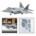 thumbnail image 4 of 1:33 escala 3D F22 Fighter ensamblar papel modelo bloques de construcción DIY juguetes educativos juguetes para regalos decoración de Yotijar Artesanías de naves espaciales, 4 of 10