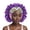czb# Purple3, variant on Womens Satin Bonnet Hat Fashionable Soft Floral Print Hair Sleep Leisure Soft Hair Wrap Slouch Breathable Curly Hair Bonnet Night Caps Pleated Ruched Shower Cap