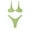 Green, variant on Sngxgn High Waisted Cutout Ribbed V Cut Bikini Set 2 Piece Swimsuit(White,L)