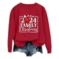 thumbnail image 1 of WEAIXIMIUNG Chandails en Molleton à Col Rond pour Femmes Graphiques Automne Noël Oversize Manches Longues Imprimé Lettres Légers Amples Blouse Top, 1 of 5