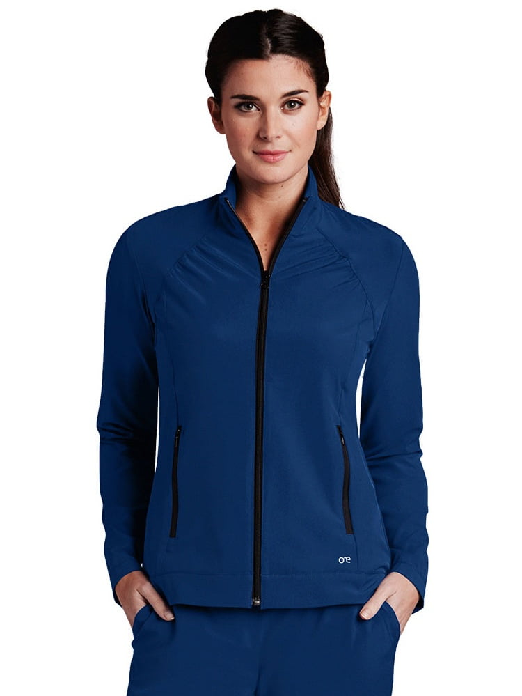 Barco One - Barco One™ Women's Stand Collar Zip Up Solid Scrub Jacket ...