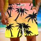 thumbnail image 1 of Puntoco Pantalones Cortos Con Estampado Hawaiano Para Hombre Pantalones Cortos Con Bolsillo Y Cordón, 1 of 9