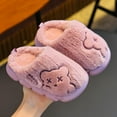 thumbnail image 2 of Cute Girls' Anime Fuzzy Slippers Lovely Soft Warm Winter House Slippers with Flat Sole Anti-slide Safe Slip-on Slipper Indoor Winter Fashion Footwear, 2 of 4