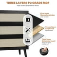 thumbnail image 6 of Segmart Black 3 Dresser for Bedroom with 3 Drawers, Rattan Modern Closet Dressers, Chest of Drawers with Golden Handles, for Bedroom, Living Room, Hallway, 6 of 8