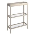 thumbnail image 1 of Henn&Hart 29" Metal/Glass Console Table in Satin Nickel, 1 of 8