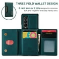 thumbnail image 6 of SaniMore Case for Samsung Galaxy Z Fold 4 7.6" 2022, Retro PU Leather Case Soft TPU Inner Detachable Magnetic Folding Card Pocket Flip Kickstand Anti-drop Shockproof Protectiive Case, Green, 6 of 10
