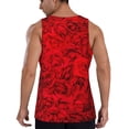 thumbnail image 3 of Easygdp Red Rose Men's Tank Top, Sleeveless Muscle T Shirts, Breathable, Quick-Dry, Loose for Gym, Running, Fitness - XX-Large, 3 of 9
