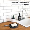 thumbnail image 4 of Soap Dish Tray, Resin and Grit Mixed Soap Holder Container Box, Marble Pattern Oval Soap Plate, Sponge Dish Tray for Bathroom Sink Bedroom Vanity Kitchen Counter-Top Organizer, Gravel Black, 4 of 8