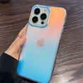 thumbnail image 5 of Funda de silicona transparente mate para iPhone, carcasa trasera protectora a prueba de golpes, de lujo, colorida, para iPhone 15, 14, 13, 12 Pro Max, 5 of 5