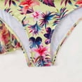 thumbnail image 6 of Lopeceal Bikinis Sets for Women Casual 3 Piece Swimsuit Tropical Beach Cover up Kimono Swimwear Bathing Suit with Boy Shorts, 6 of 8