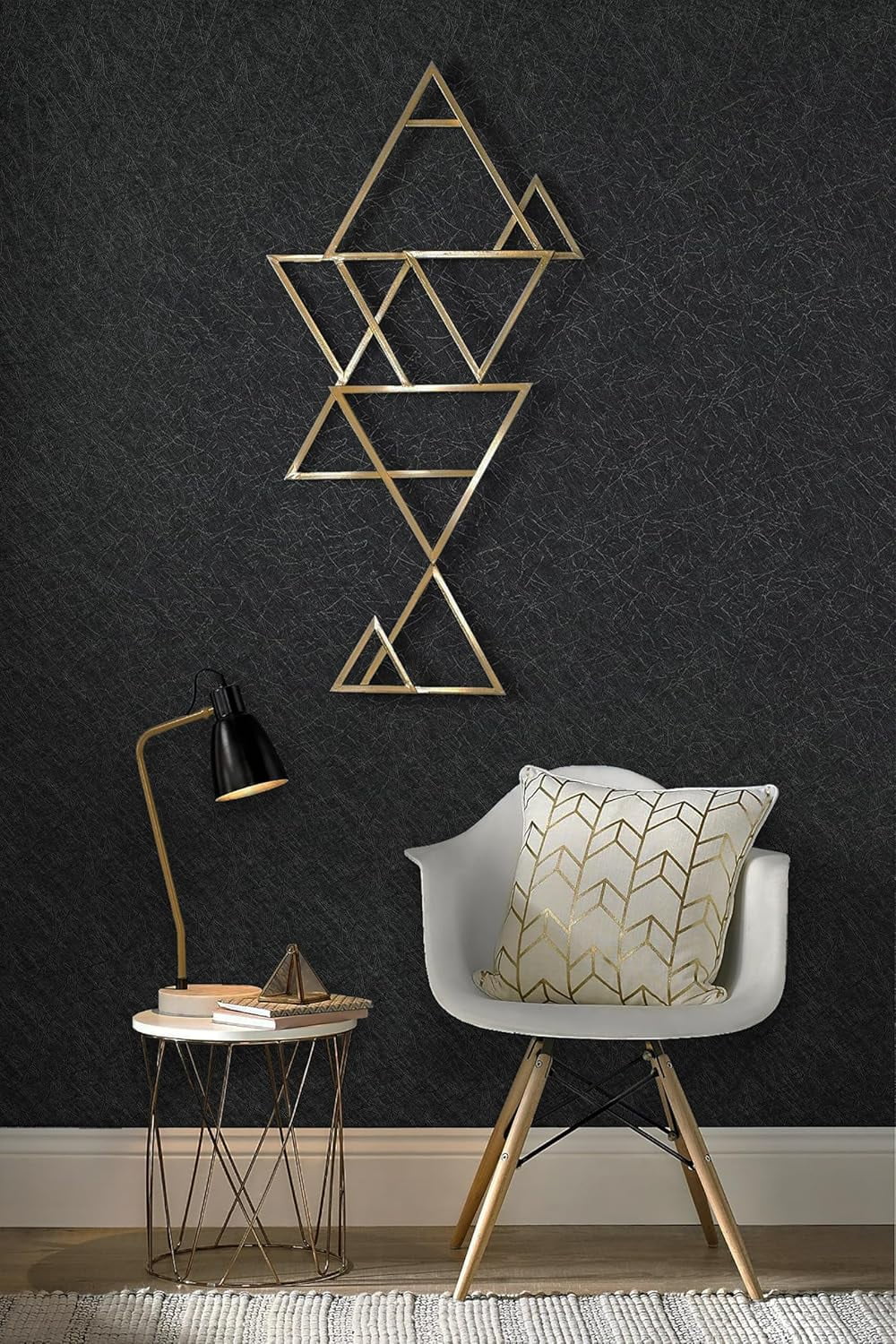 17.3 inch X 393 inch Peel and Stick Wallpaper Black Silk Textured Wallpaper Modern Solid Color Wall Paper Removable Contact Paper for Walls Vinyl Rolls