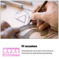 thumbnail image 4 of Langgg Ruler Portable Students Rulers Measuring Tool Template Geometric Circle Stencil Supply Professional Carpenter School Pink, 4 of 7