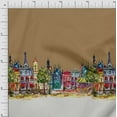 thumbnail image 1 of Soimoi Rayon Crepe Fabric Buildings Panel Print Fabric by The Yard 46 Inch Wide, 1 of 3