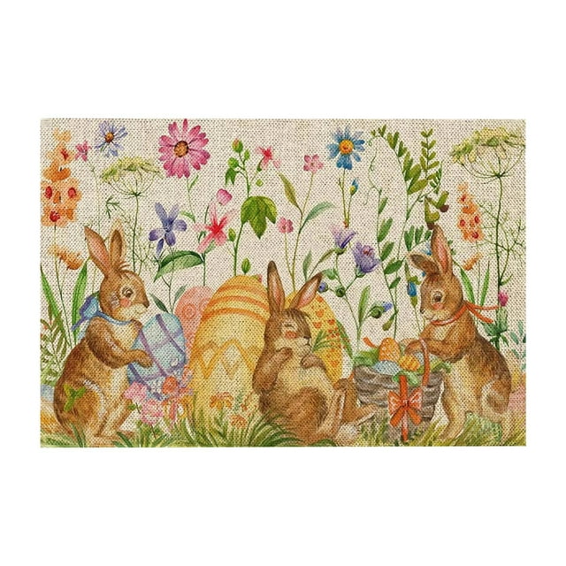asddcavvf Easter Bunny Carpet Kitchen Floor 40*60cm Floor Carpets for Living Room Rugs 5 X 8 Bed Blankets