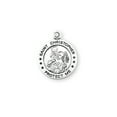 thumbnail image 3 of Extel Medium Sterling Silver Coast Guard Medal Pendant Necklace with St. Christopher on Reverse Side for Men Women with 24" Rhodium Plated Endless Curb Chain, 3 of 9