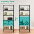thumbnail image 4 of BestOffice 6-Tier Adjustable Wire Shelving,with One 6-Tier Shelf or Two 3-Tier Shelf(Black, 13" D x 23" W x 59" H), 4 of 9