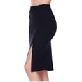thumbnail image 4 of LAVRA Women's High Waist Stretch Midi Pencil Skirt with Slit, 4 of 4