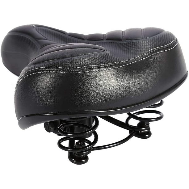 Coussin Selle Vélo éponge PU Selle De Vélo épaisse Et Confort - Remplacement Pour VTC, VAE, Vélo De Ville - Coussin Large Anti-chocs Remplacement Selle VTT Route Homme Femme