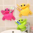 thumbnail image 3 of Kids Toothbrush Holder Wall Mounted Cartoon Animal Toothbrush Holder Gecko Toothpaste Holder Bathroom Organizer for Boys Girls Yellow, 3 of 4