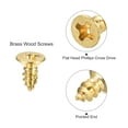 thumbnail image 4 of Uxcell M3.5x10mm Brass Wood Screws, Phillips Flat Head Self Tapping Connector 25 Pack, 4 of 5