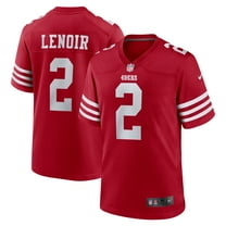 Men's Nike Deommodore Lenoir  Scarlet San Francisco 49ers  Game Jersey