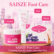SAISZE Exfoliating Foot Peel Mask with Lavender Oil, Deep Moisturizing Foot Masks for Dry, Rough & Callused Skin, 4 Pairs