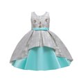 thumbnail image 1 of Flower Girls Dress Party Pageant Prom Dresses Best Gift for Girl Girls Embroidered Flower Pageant Princess Party High Low Dress, 1 of 7