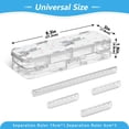 thumbnail image 3 of Plastic Pencil Box Large Capacity Pencil Boxes Clear Boxes with Snap-Tight Lid Stylish Office Supplies Storage Organizer Box Grey Cute Donkeys Pattern, 3 of 7