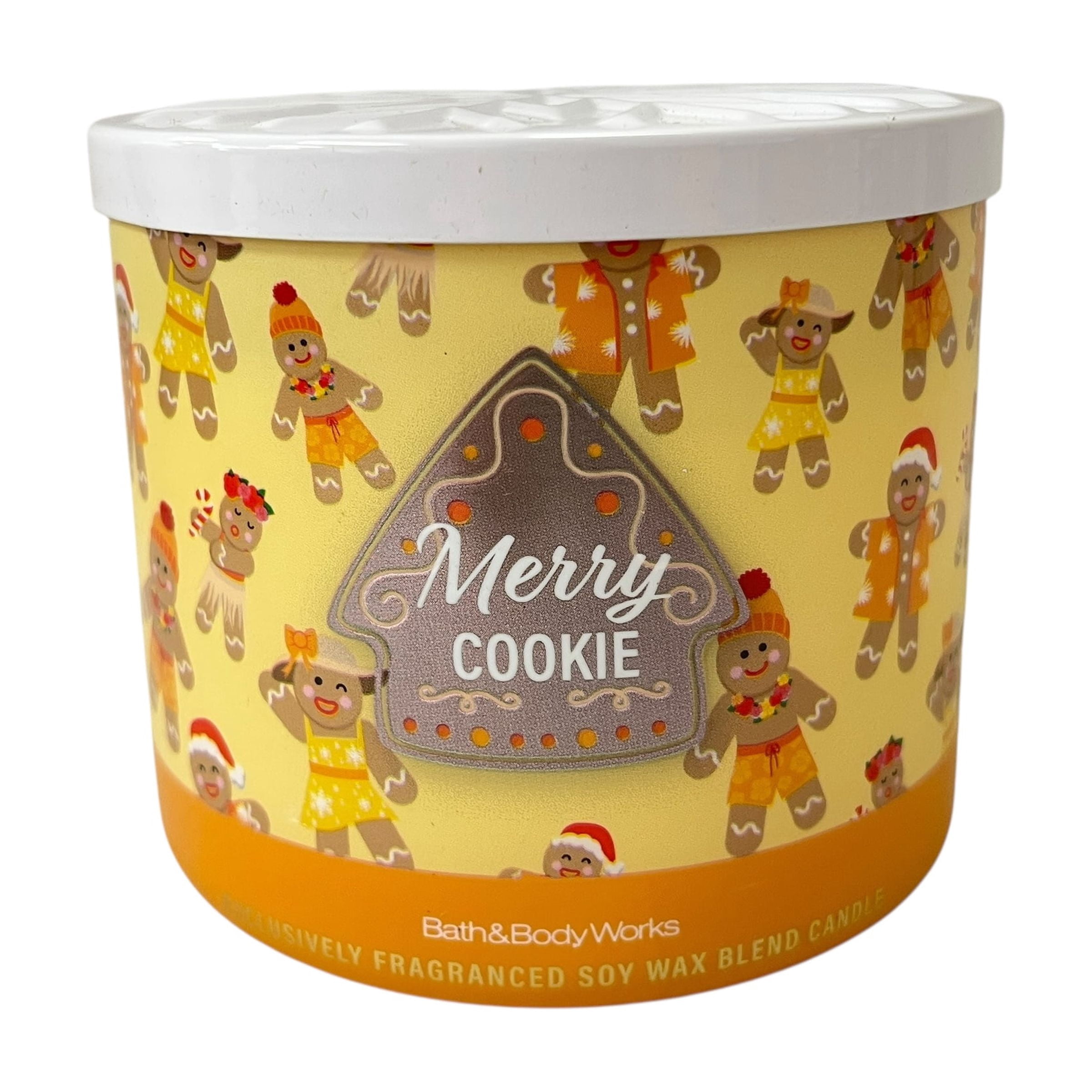 Bath & Body Works Merry Cookie Scented 3 Wick Candle 14.5 oz