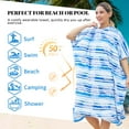 thumbnail image 2 of Catalonia Microfiber Surf Poncho,Water Absorbent Changing Towel Robe,Aqua, 2 of 7