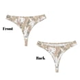 thumbnail image 3 of Balery Retro Bunny Flower Tangas de Algodón para Mujer con Estampado – Ropa Interior Sexy, Transpirable, G-string-4X-Large, 3 of 6