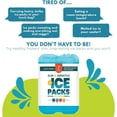 thumbnail image 3 of Healthy Packers Reusable Ice Packs for Lunch Box and Cooler, Blue, 6 Pack, 3 of 9