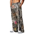 thumbnail image 5 of Havenx Men's Camo Baggy Sweatpants Wide Leg Dry Leaf Print Elastic Waist Sweat Pant with Pockets Open Bottom Camouflage Wear Loose Fit Y2k Workout Athletic Soft Clothes,Gray XL, 5 of 7