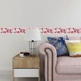 thumbnail image 2 of 1PC Beautiful Floral Pattern Wallpaper Border Sticker Waistline Wall Sticker Waterproof Self-Adhesive Border Decal for Home Bathroom Kitchen (15x300cm), 2 of 6