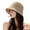 Khaki, variant on LShunze Womens Sun Hat Handmade Straw Bucket UV Protection Wide Brim Packable Travel Summer Cap for Beach UPF 50+