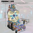 thumbnail image 5 of SCRAWLGOD Dragonfly Bohemian Flower Print Blue Beige Pattern Gaming Chair Cover Set of 4, Comfortable Computer Desk Chair Cover Rotating Computer Chair Protector with Armrest Cover, 5 of 7