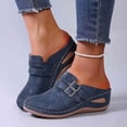 thumbnail image 2 of YLYL Women Backless Mules with Adjustable Hook Loop Arch Support Wedge Heel Slip on Walking Shoes, 2 of 9